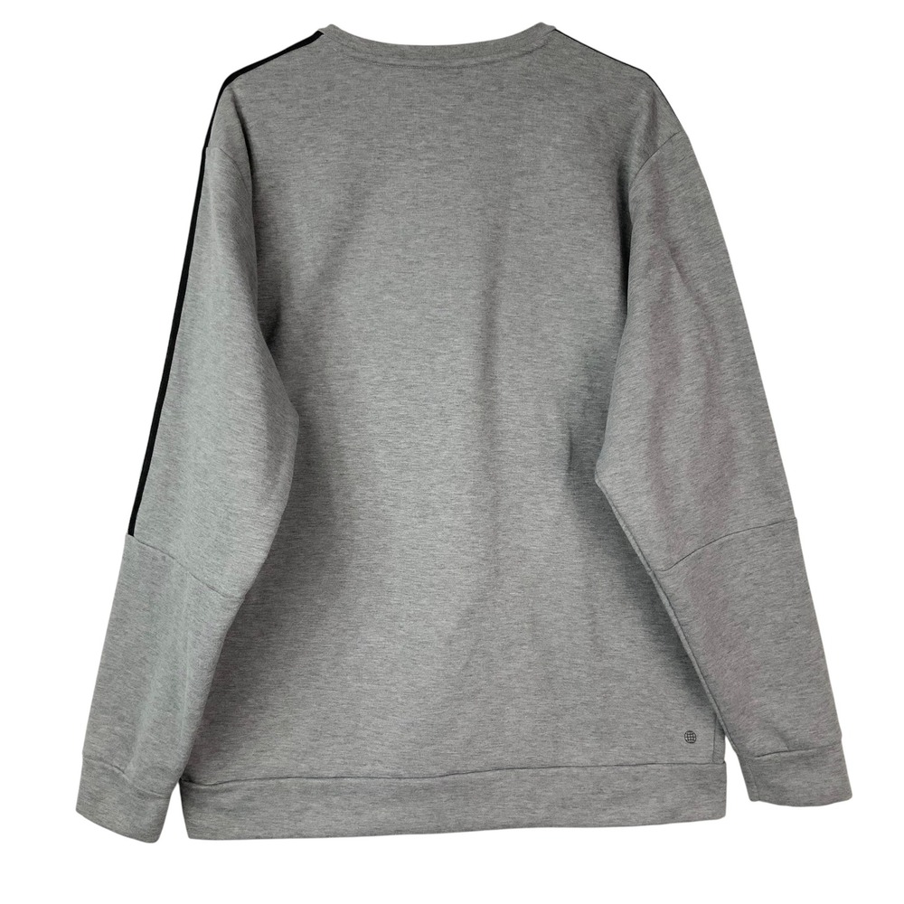 Adidas Essentials Gray Heather Sweatshirt XL Pullover Crew Neck Long Sleeve - Picture 3 of 6